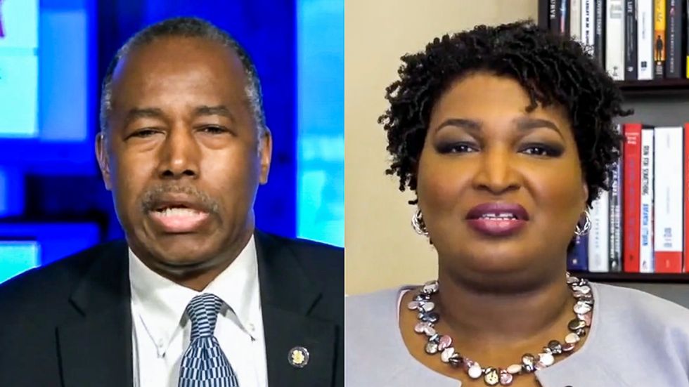 Stacey Abrams fires back at 'infantile' Ben Carson after he says black people need to 'grow up'