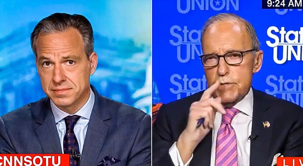 Jake Tapper gets Larry Kudlow to admit Trump rallygoers should 'probably' wear masks
