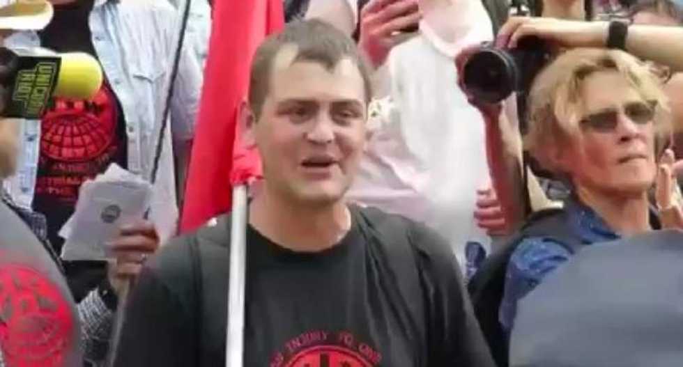 Protesters confront cops outside RNC: 'Who wants to talk through a line of guns?'