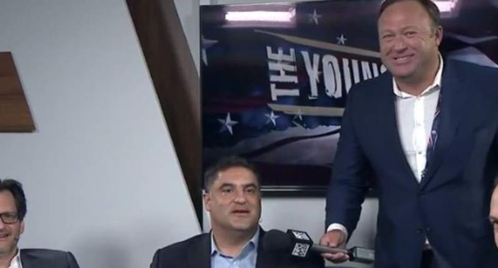WATCH: Alex Jones crashes 'Young Turks' RNC show -- and chaos ensues