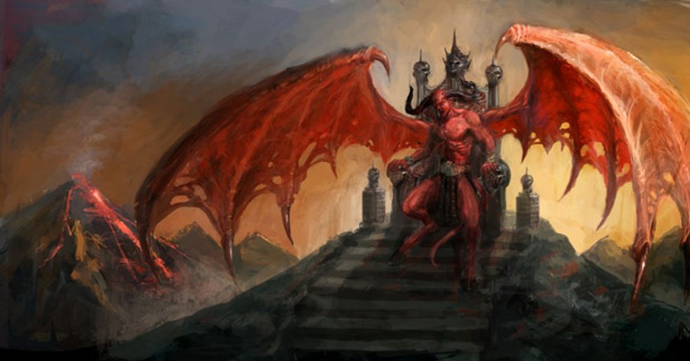 Oklahoma is OK! with Satan statue for next year's family photo War on Christmas cards