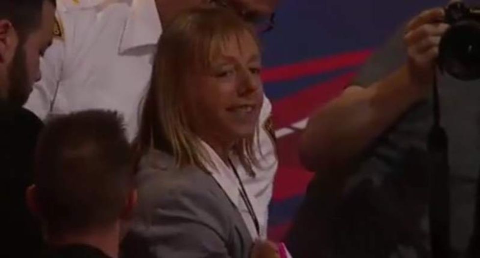 'Build bridges not walls': Watch CODEPINK's Medea Benjamin disrupt Trump's RNC victory speech