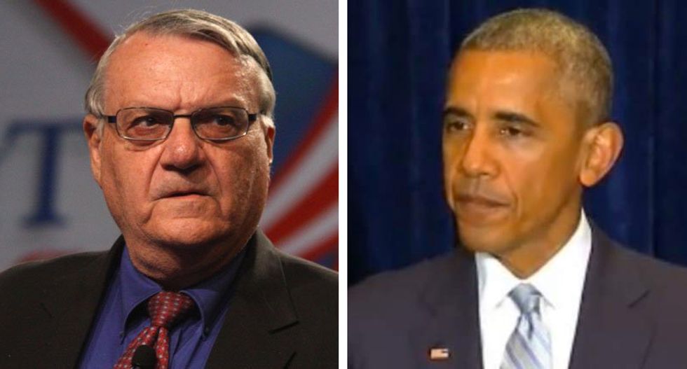 Arpaio blames Obama-holdover 'witch hunt' in thank you note to Trump - then begs for money