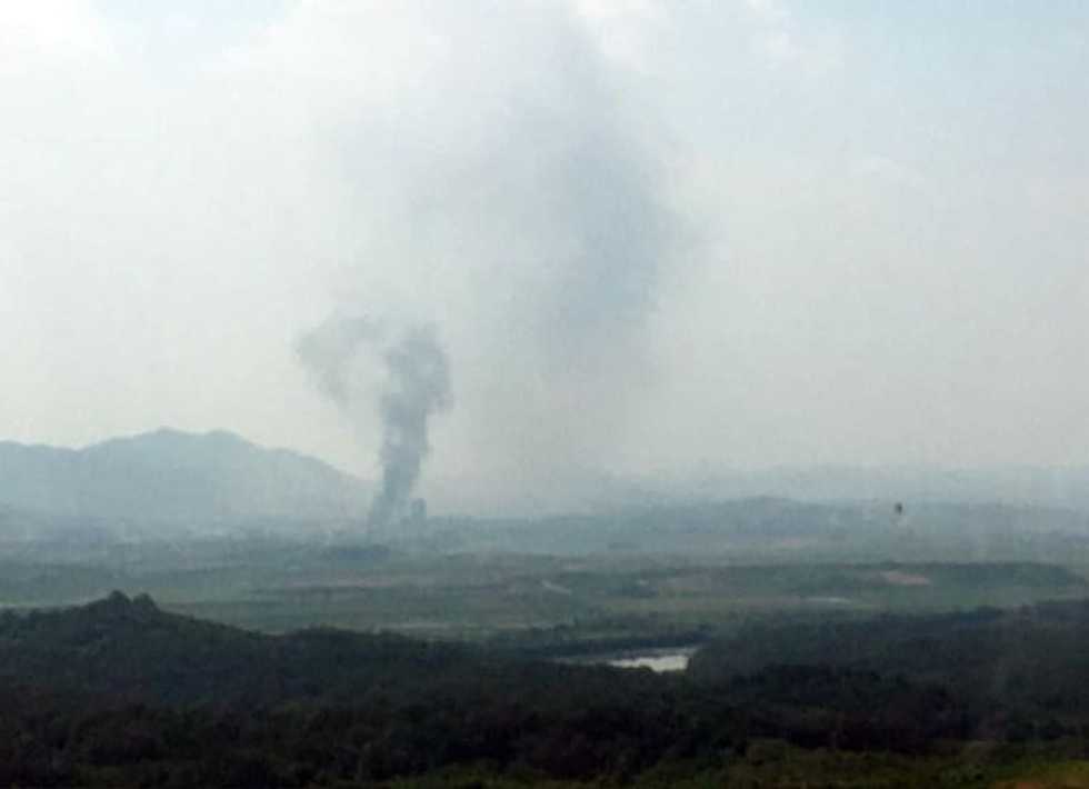 North Korea blows up liaison office used for talks with South Korea