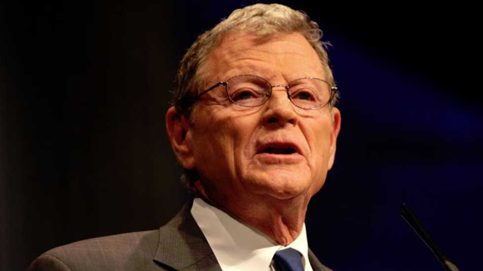 James Inhofe interrupts Senate unemployment debate to blame climate change on God