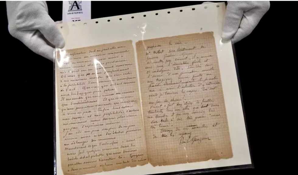 Vincent Van Gogh, Paul Gauguin brothel letter sells for 210,000 euros
