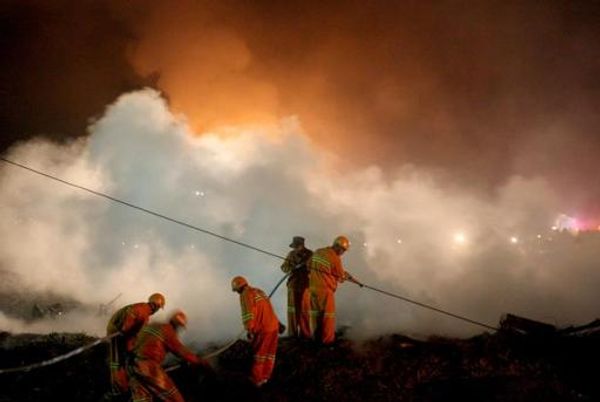 Ancient Tibetan village near Shangri-La partially destroyed in a giant inferno
