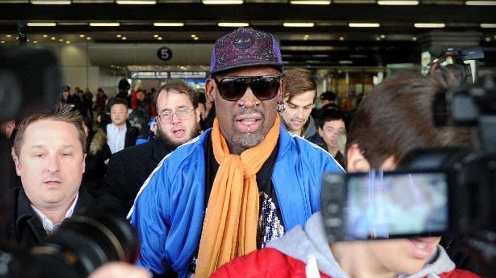 Dennis Rodman arrives in North Korea and claims that President Trump would support his trip
