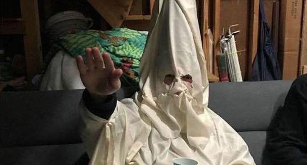 'Happy Halloween f*ckers': Virginia students under investigation for dressing like KKK members and giving Nazi salute