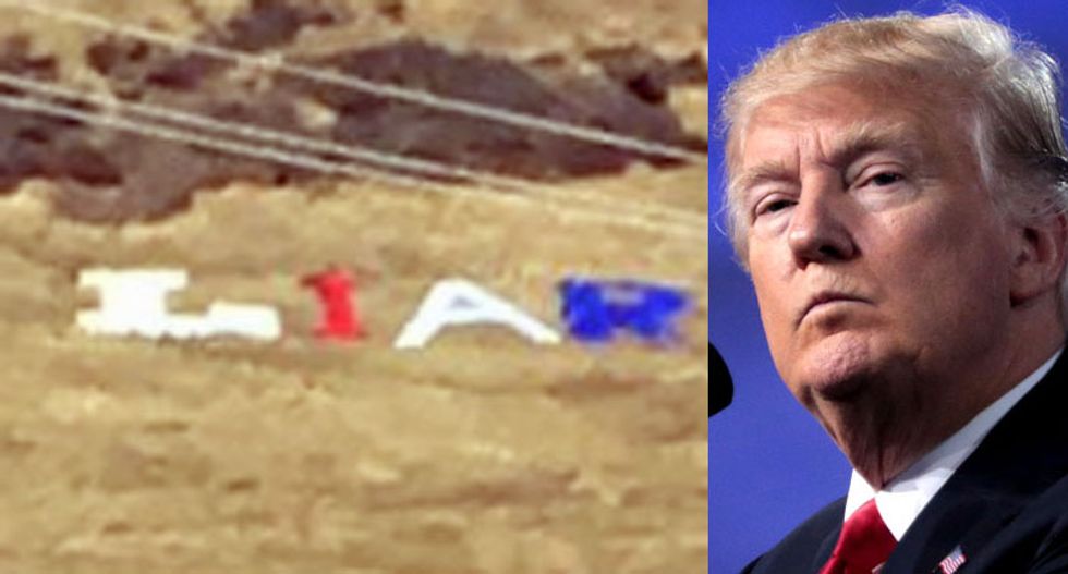 Montanans greet Trump with gigantic ‘impeach’ and ‘liar’ signs -- and Lawrence O'Donnell loves it