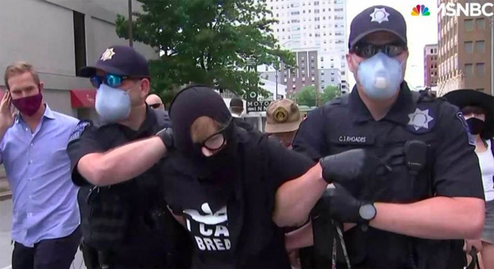 Trump protester taken for mental health evaluation ‘to keep her from talking to the press’: Tulsa lawmaker