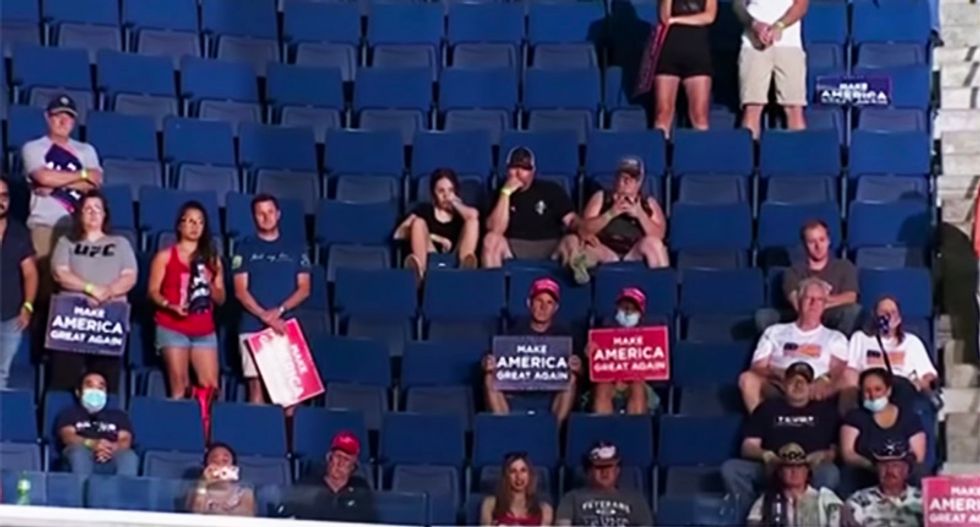 Trump's failure to pack arena in Republican Oklahoma is a warning his 2020 campaign is 'derailing': report