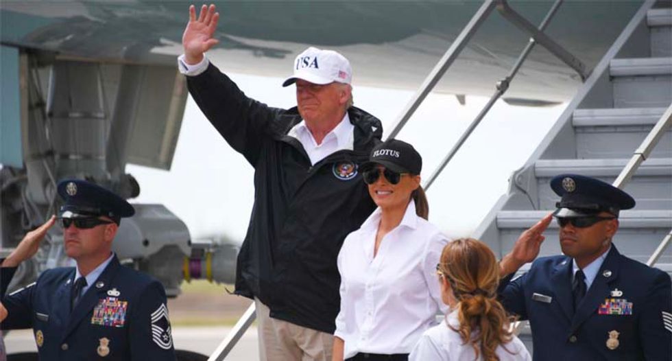 Trump is using the Hurricane Harvey tragedy to cover for his collapsing administration