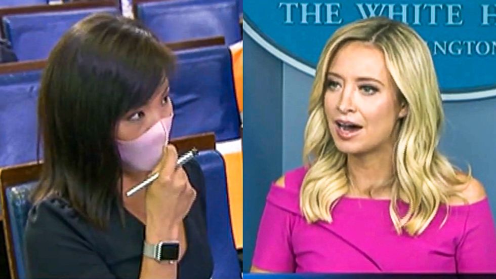 In blatant lie, White House press secretary claims Trump 'doesn't' say 'Kung Flu' despite doing it on camera