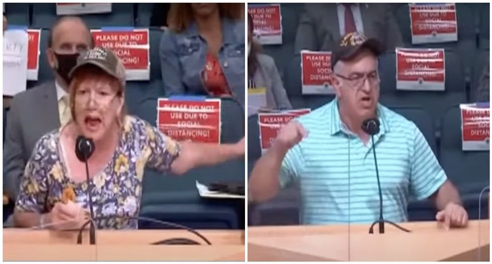 Trump 'patriots' ready to die for freedom scream at county commissioners because they don't want to wear face masks