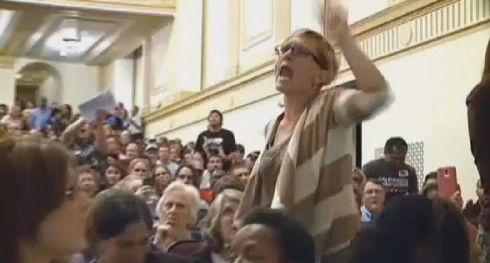 WATCH: Screaming conservative parents ignite chaos at Omaha meeting on optional sex-ed class