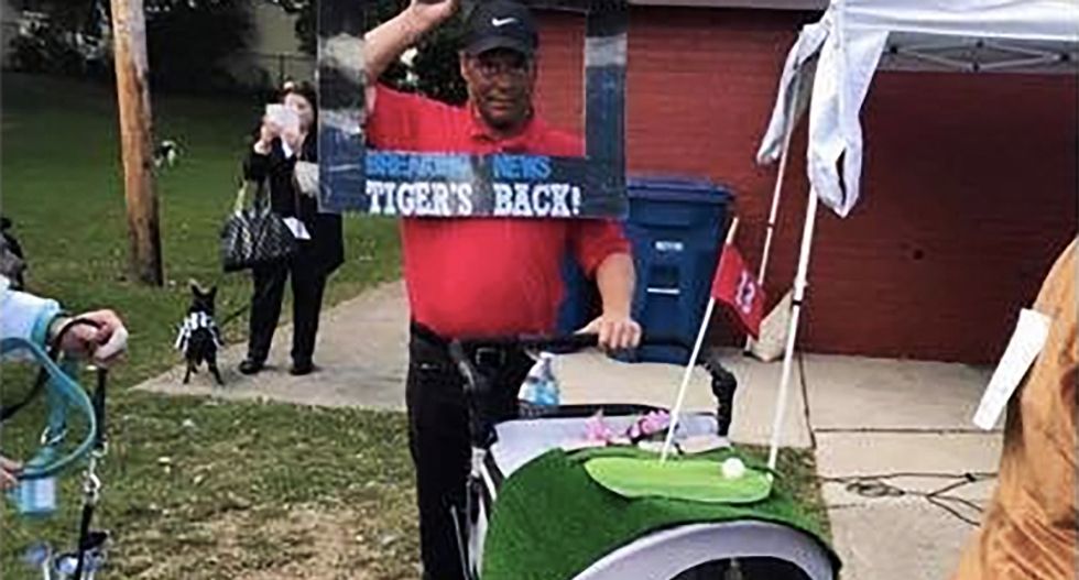Community lashes out at a 'disgusting display of racism' over Tiger Woods blackface Halloween costume at parade
