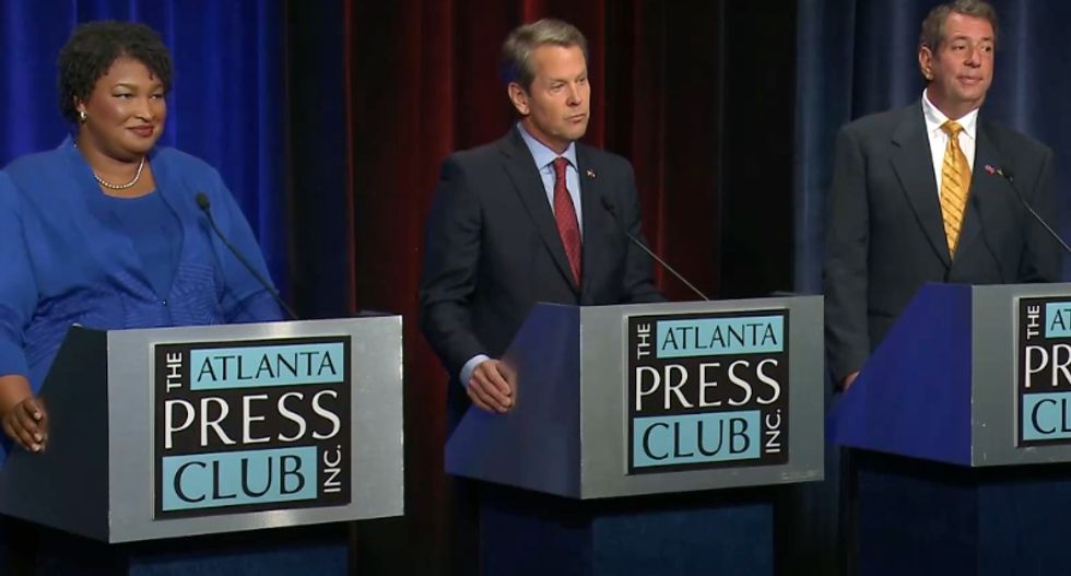 WATCH: Fire alarm sounds as Libertarian candidate makes an awkward admission during Georgia gubernatorial debate