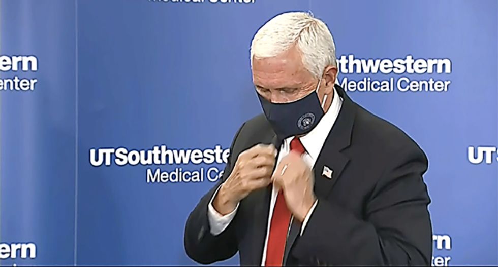 At emergency COVID meeting Pence praises Texas for ‘decisive action reopening this economy’