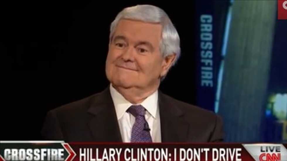 Newt Gingrich: Hillary Clinton wouldn't make a good president because she doesn't drive