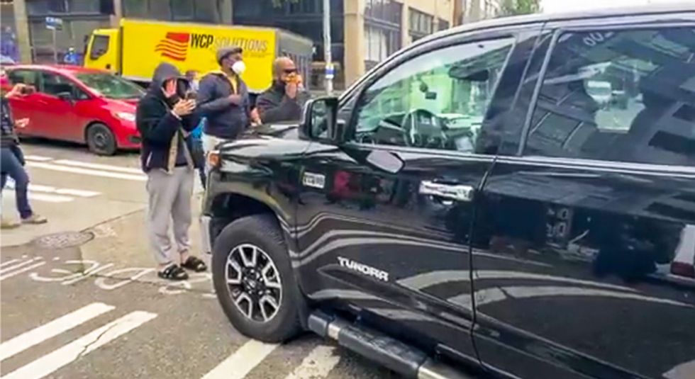 Fox News abandons vehicle in Seattle protest zone after hitting Black man: report