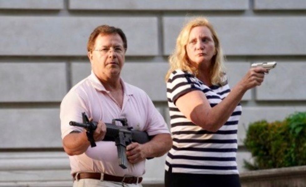 Gun couple warns GOP convention: citizens won't be safe in Democrats' US