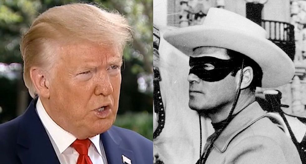 Wearing it wrong? 'Idiot' Trump ignites mockery after bragging masks make him look like the ‘Lone Ranger’