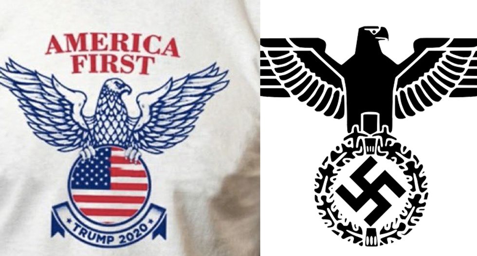'It's real': Trump campaign's new T-shirt insignia looks a lot like a Nazi symbol — and people are noticing