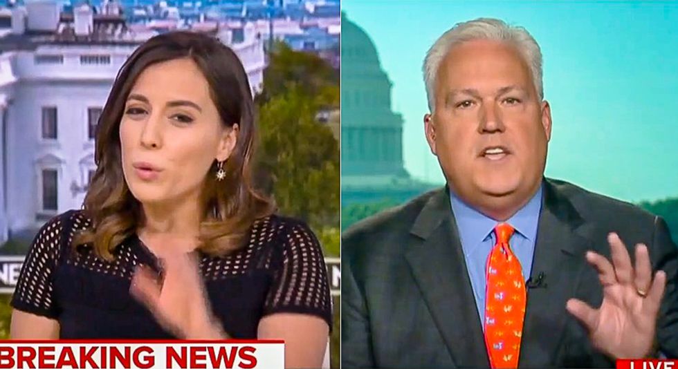 GOP lobbyist goes berserk yelling at MSNBC's Hallie Jackson about how bad 'manners' are to blame for mail bombs