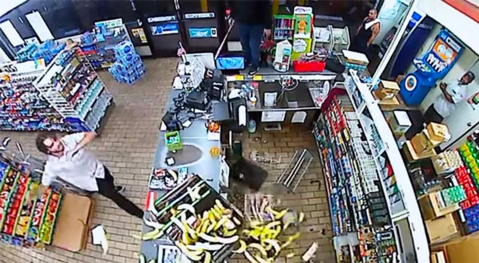 WATCH: Furious California man smashes out windows, destroys 7-11 after being denied use of phone
