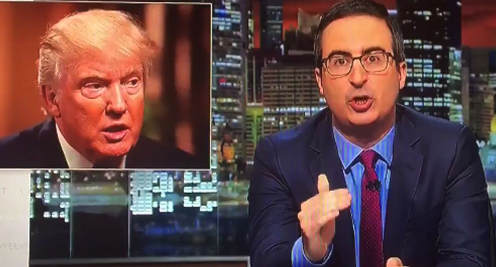 WATCH: Angry John Oliver blisters 'f*cking a**hole' Donald Trump for his comments on Khan family