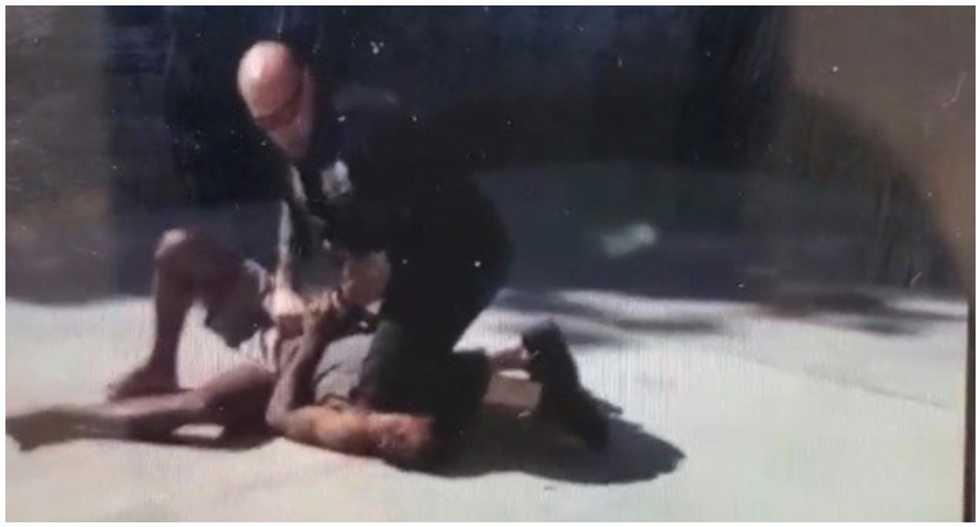 New video showing New York cop putting knee on detainee's neck sparks anger