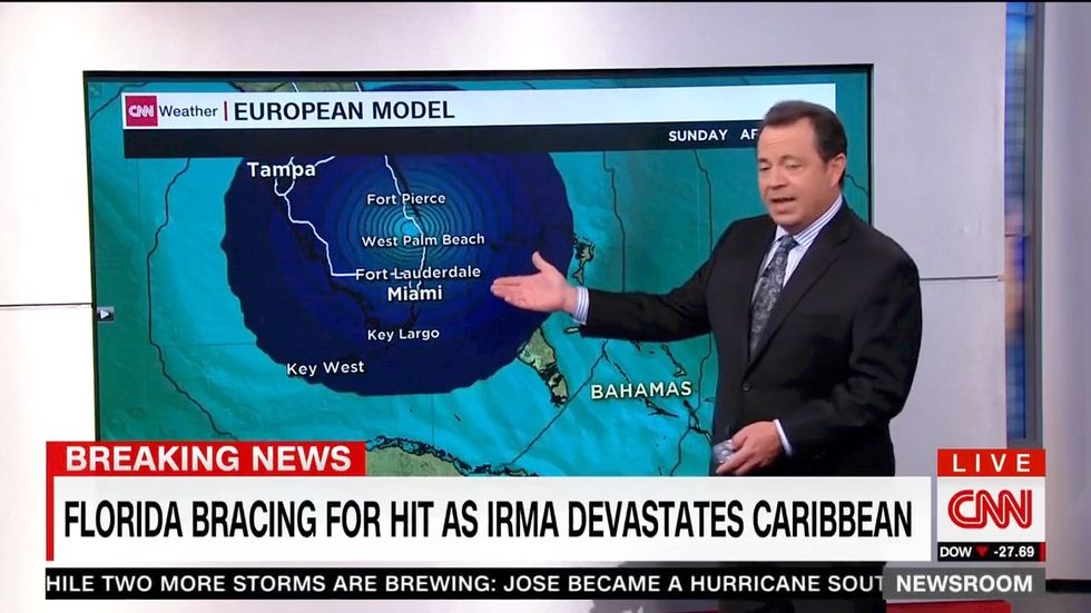European model predicts 'worst case scenario' for Irma 'like a tornado over your house for 30 minutes': CNN