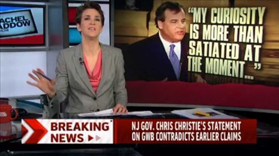 Rachel Maddow: Why is Chris Christie changing his story on GWB closures?
