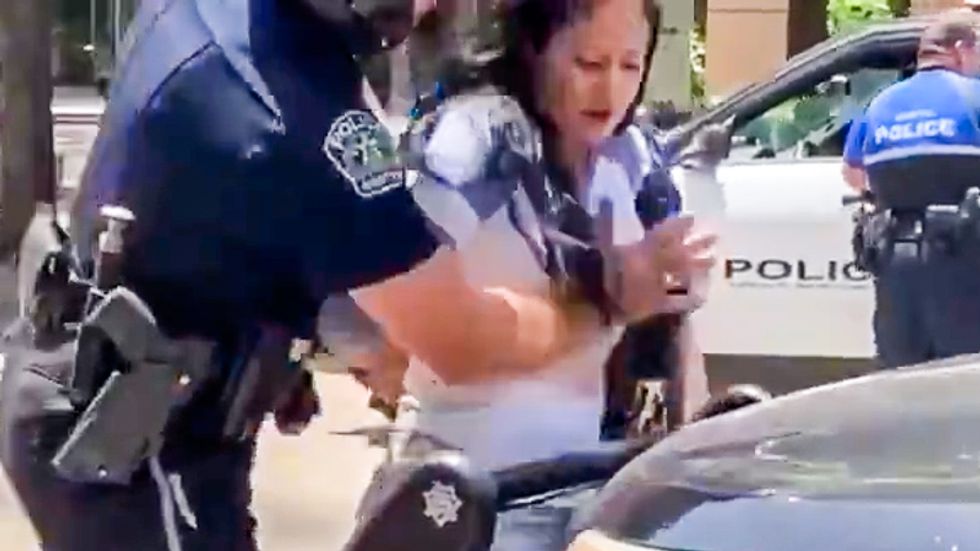 Austin cop caught on video 'groping' woman after she accused another officer of raping her