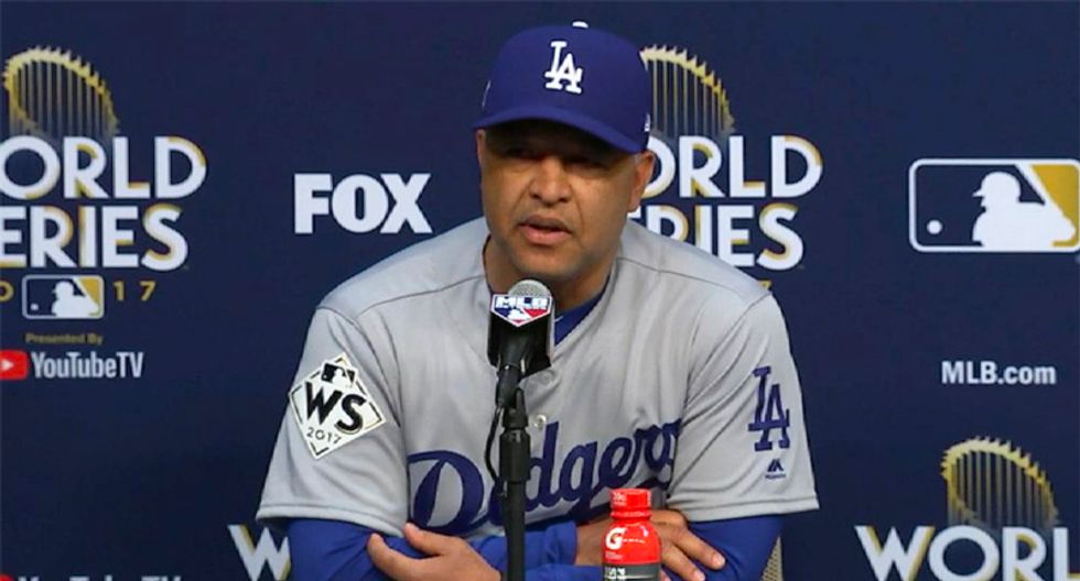 Dodgers manager Roberts dismisses Trump's critical tweet: 'That's one man's opinion'