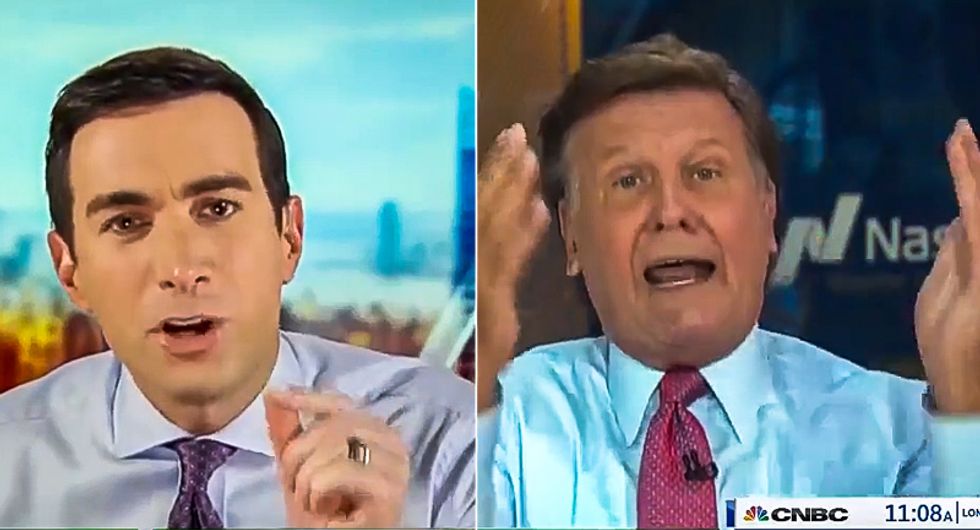 CNBC anchors argue on air: '100,000 people died... all you did was try to help your friend the president'