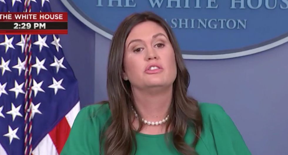 Sarah Sanders breaks down at press briefing giving statement on Pittsburgh synagogue massacre