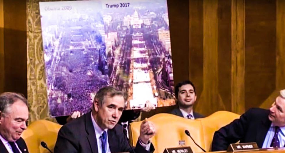 Dem senator humiliates Trump by forcing his nominee to admit Obama's inauguration crowd looks bigger