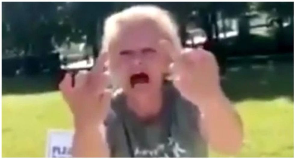 Woman who became infamous for racist rants and alleged attacks gets hit by a fire truck