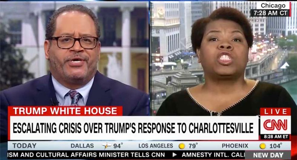 'You're a race-baiter!': Watch Trump advocate lose her sh*t in bonkers CNN screaming match
