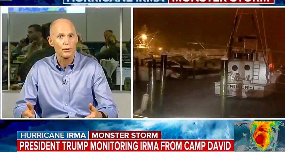 Gov. Rick Scott thanks Donald Trump for 'praying for us' as Hurricane Irma pounds Florida