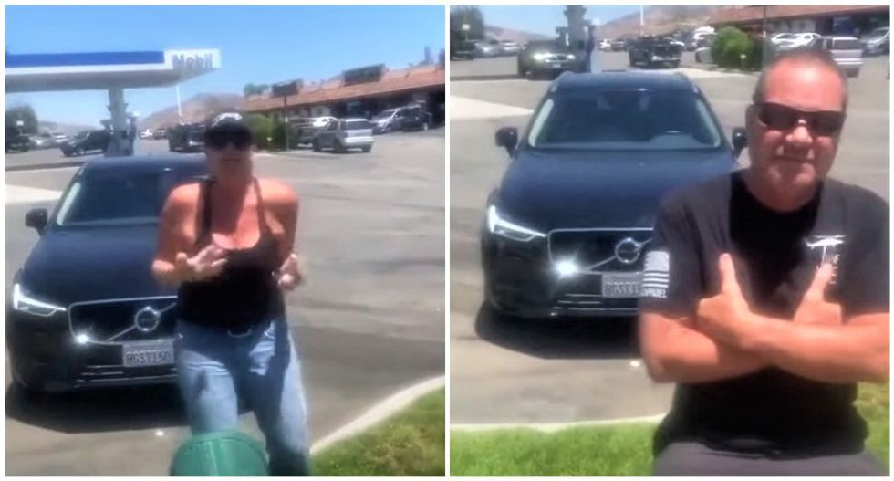 WATCH: Hispanic man harassed by white couple for bringing his 'ghetto' fruit stand to their community