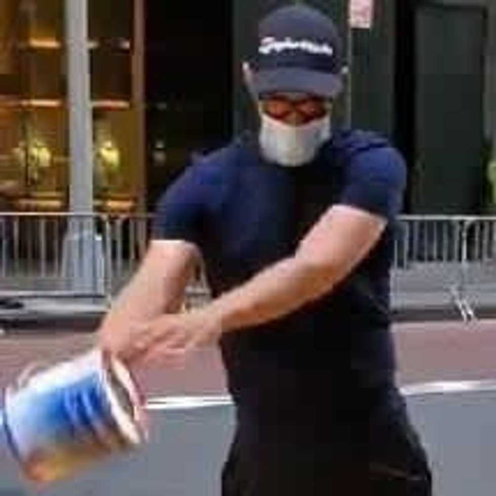 Man caught on video vandalizing Black Lives Matter mural in front of Trump Tower