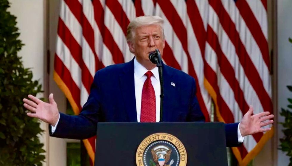 Behind in the polls, Trump unloads on Biden at White House press event