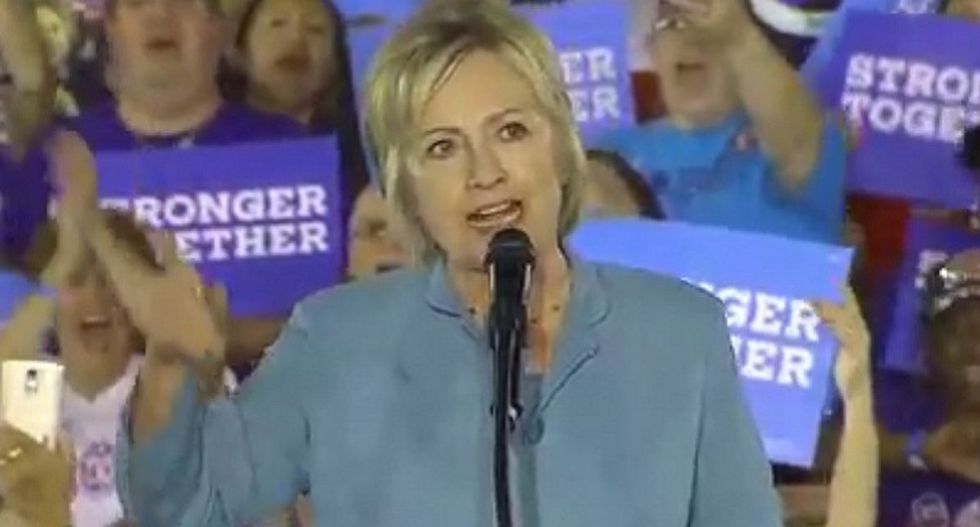 Hillary shuts down animal rights protesters: Trump and his kids 'killed a lot of animals'