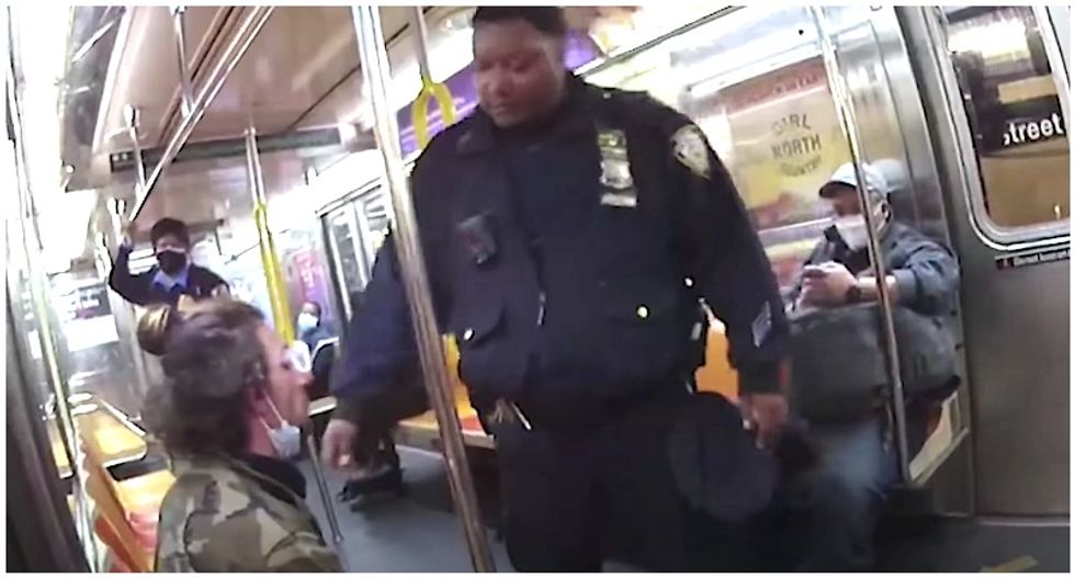 WATCH: Homeless man begs for mercy during ‘brutal attack’ by NYC cop -- and then gets charged with felony assault