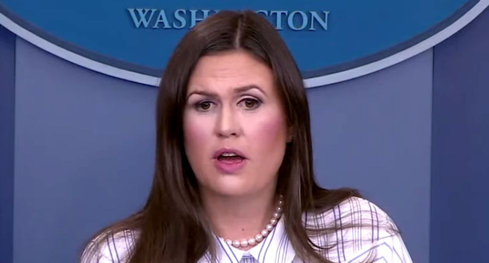 Huckabee Sanders pushes made-up 'DNC colluded with Ukraine' scandal -- just like Rachel Maddow predicted