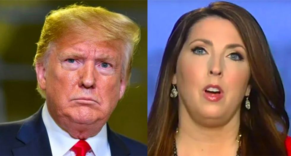 Trump unhappy with RNC head Ronna McDaniel for telling him he is out of step with voters: report