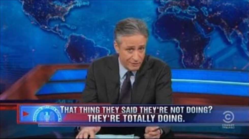 Jon Stewart on the benefits of NSA surveillance: If you like your spy, you can keep your spy